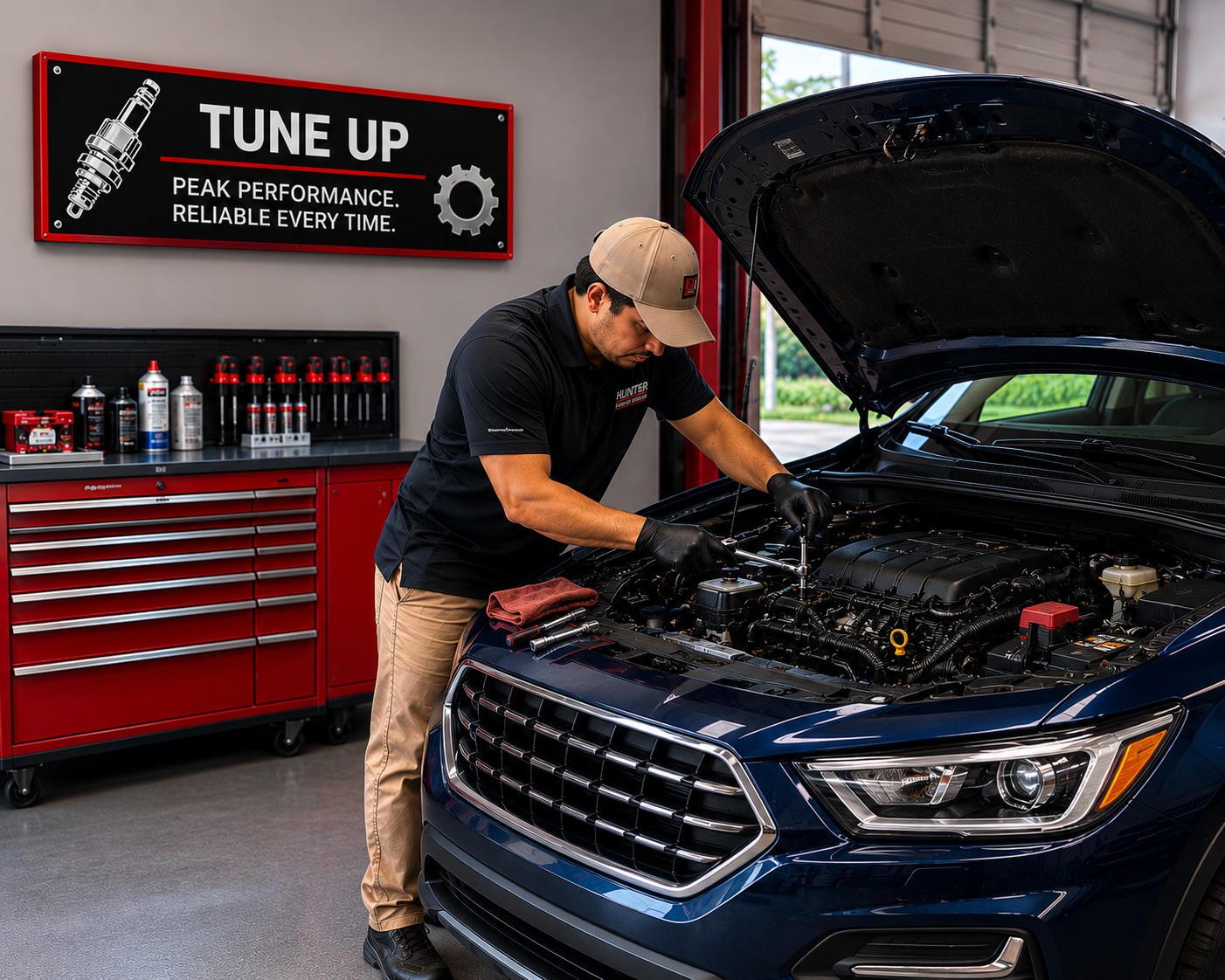 Auto tune-up service at Northwest Express Auto Care in Katy, TX